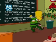 The fat man who works one night a year is my dad