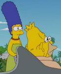 Marge with Grampa.