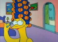 Marge doing her eyelashes.