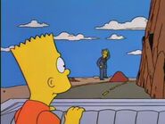 Bart escapes the Principal on a ride from a truck.