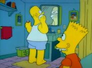 Homer prepares to shave.