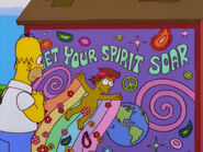 Homer sees the mural his mother painted