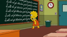 S36E06 Women in Shorts - Chalkboard gag