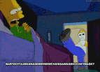 Homer Simpson wearing Jason's mask