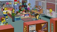 Miss Hoover playing Peekimon Get at the Kwik-E-Mart