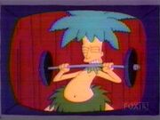 Sideshow Bob with blue hair