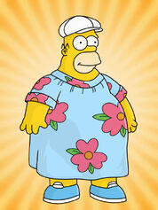 Homer Simpson w Headphones THE SIMPSONS ON COUCH CROSS EYED