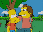 Nelson and Bart do sometimes get along with each other.