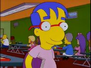 Milhouse in the cafeteria