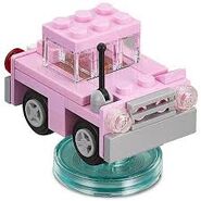 The Pink Sedan as it appears in LEGO Dimensions.