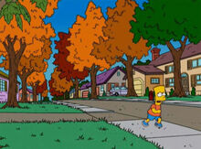Bart fugindo chegada outono