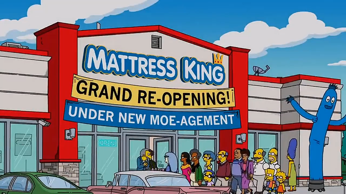 simpsons mattress king commercial