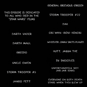 Star Wars - Characters who died