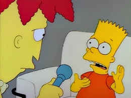 Bart announces Krusty's innocence