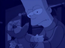 Sad Bart with Krusty doll