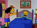 Lisa screams too loud after Otto tells her a scary story.