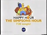 Simpsons Happy Hour promo slide from 2003.