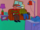 Couch gag with Freddy Krueger #1