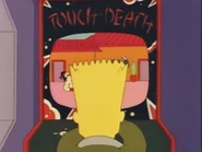 Bart playing the game