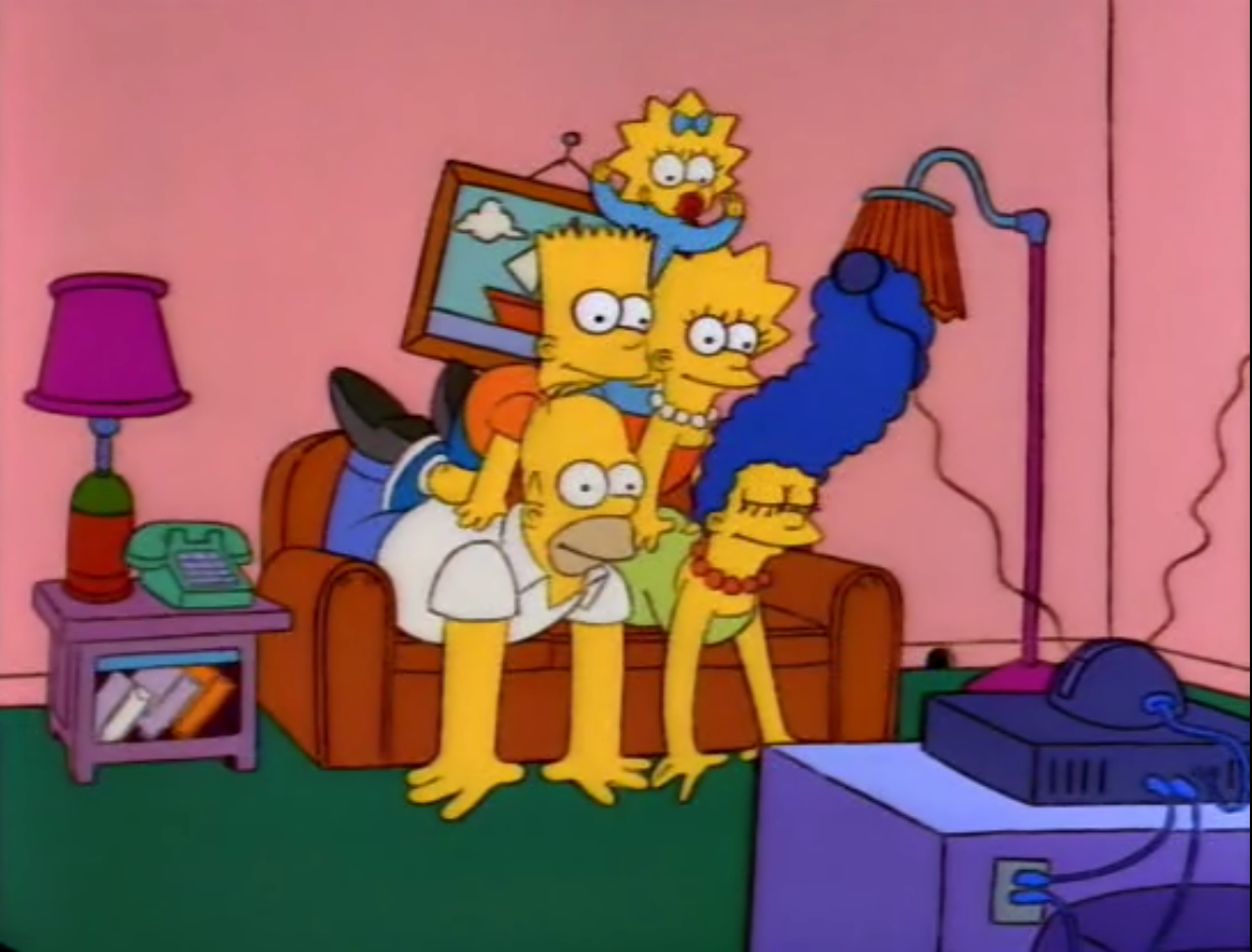 Барт симпсон на диване