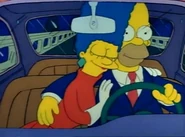 Marge falling asleep.