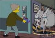 Smithers with the Portal Gun