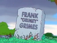 Frank's tombstone in "Alone Again, Natura-Diddily"