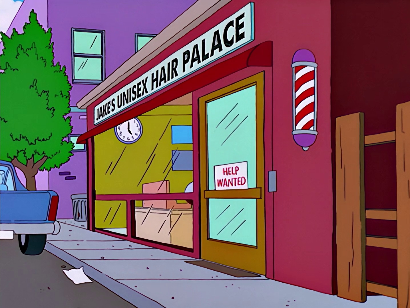 Jake's Unisex Hair Palace, Simpsons Wiki