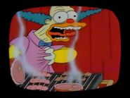 Krusty getting a heart attack from the pork products