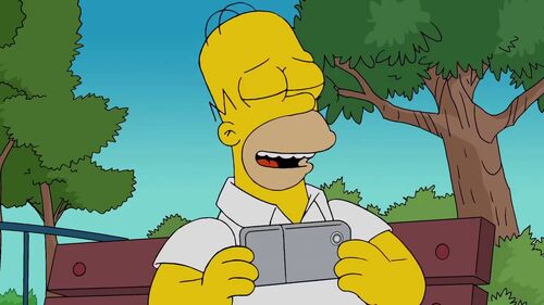 Homer i smartfon