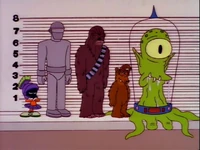 The Line up - This is considered the most illegal scene in Simpsons' history