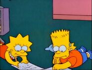 Bart and Lisa writing letters to Santa