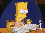 Bart tries to study