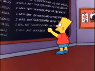 The chalkboard gag from the first season ("Homer's Odyssey").