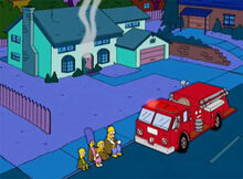 Simpsons casa caminhão bombeiros