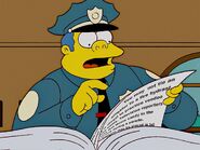 Wiggum looking at the law