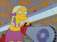 In Bart's imagination, Nina helps destroy the school.