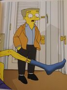 Smithers looking at Burns' leg from The Simpsons Masterpiece Gallery: A Big Book of Posters