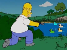 Homer atirando patos borracha.jpg (98 kB) Homer compete pra valer