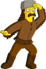 Jebediah Springfield (statue seen)