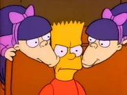 Sherri and Terri kiss Bart.