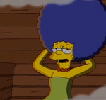 Marge's hair in sauna.