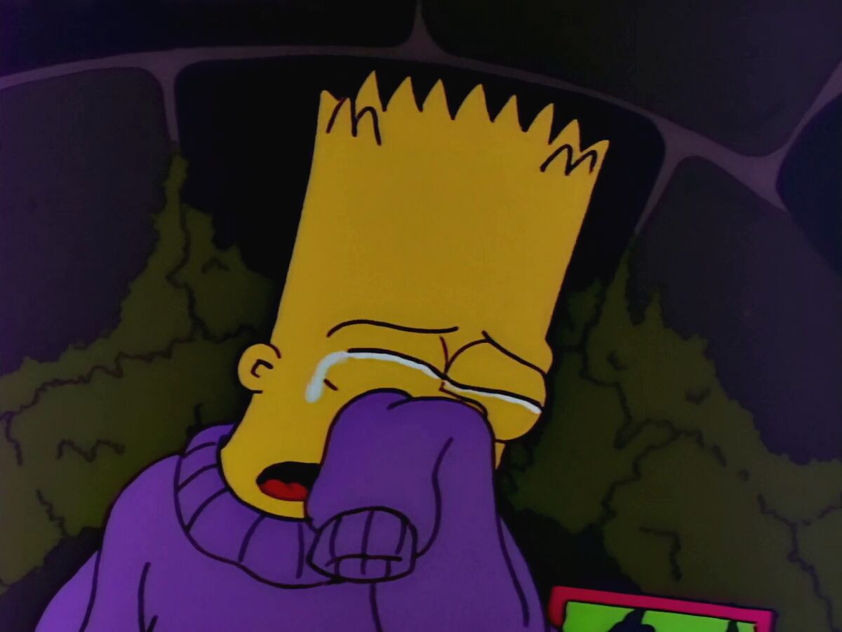 Crying Bart Simpson, Bart Simpson Sadness Crying, Bart Simpson