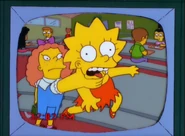 Francine strangling Lisa.