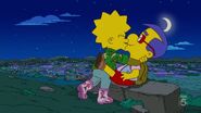 Milhouse getting kissed by Lisa