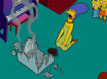 Marge chora cofre destruido