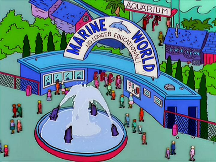 Marine's world. Симпсоны аквариум. Simpsons World парк. Simpsons World.