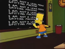 Bart Sells His Soul Chalkboard Gag