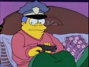 Wiggum in bed