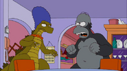 King Homer and Margezilla in "Wedding for Disaster"